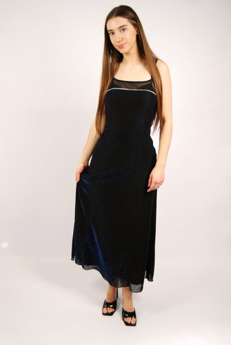 90s prom gown - prom, navy