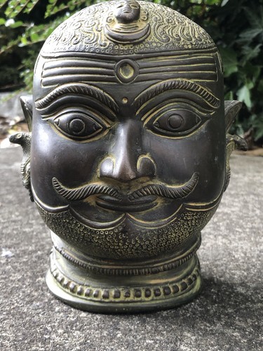 Shiva bronze ornate head