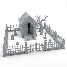 Cemetery Crypt Grave Set