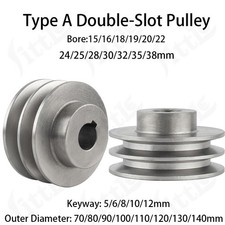 Cast Iron V Groove Double Slot Drive Pulley A Type V Belt Pulleys Width 12-13mm