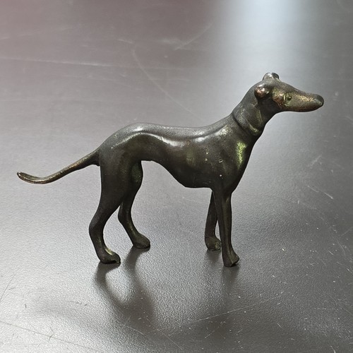 Vintage bronze greyhound - greyhound, dog