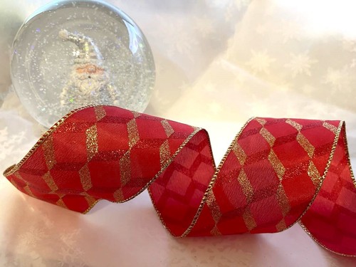 Festive twirly ribbons red - festive,