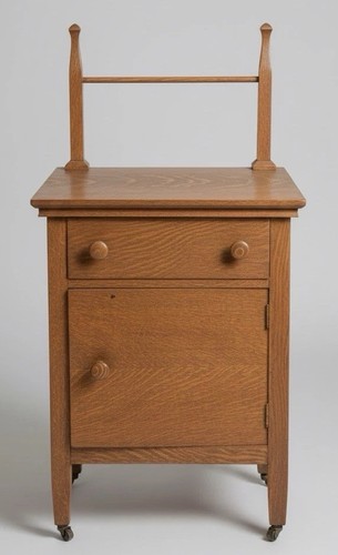 Antique tiger oak washstand - antique,