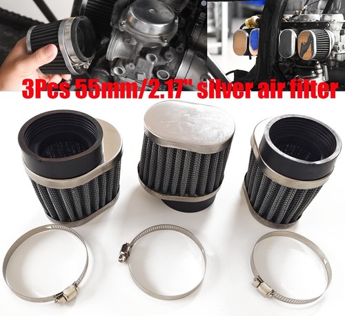 Motorcycle air filter - 3x, 55mm