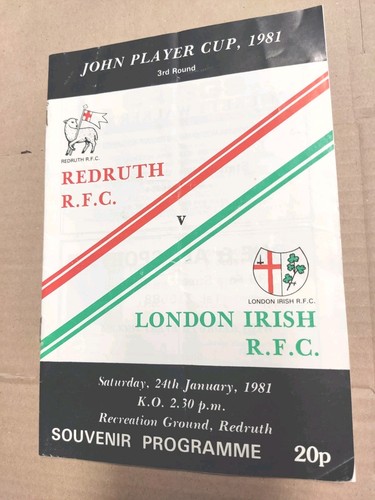 Redruth london irish john - redruth, v
