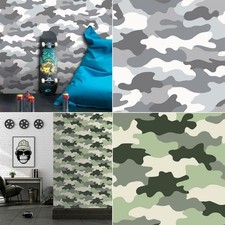 CAMOUFLAGE CAMO ARMY WALLPAPER KIDS BOYS ROOM DECOR