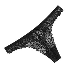 Women Low Rise Satin Lace Silky Floral Panties Thong Knickers Underwear UK