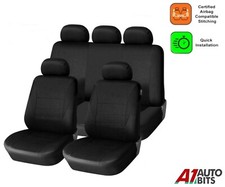 Car Seat Covers Protector Black Full Set Fabric For Nissan Qashqai Juke Note