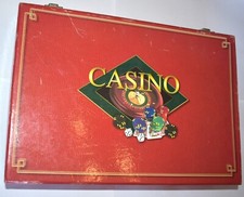Complete 2005 Casino Board Game Used Roulette Baccarat Case Set Please Read