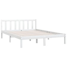 Bed Frame Home Bedstead Bed Base Mattress Foundation Solid Pinewood vidaXL