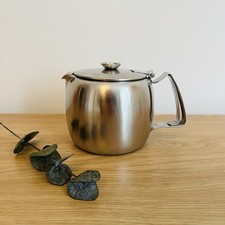 Old Hall 1 Pint Stainless Steel Teapot Vintage 1960s 70s British Design