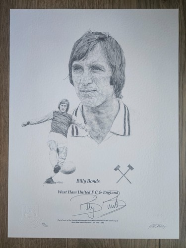 Billy bonds hand signed - billy,