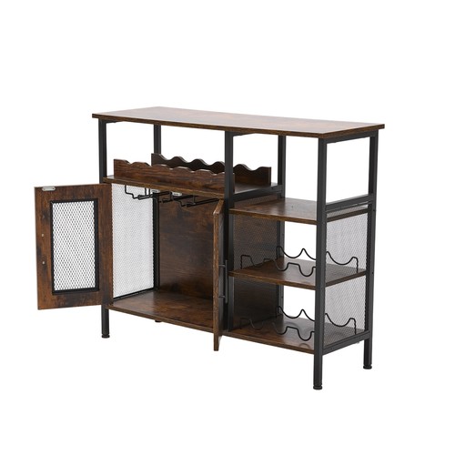 Industrial wine bar cabinet - industrial,