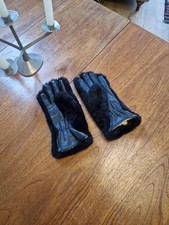 Vintage Black Faux Fur And