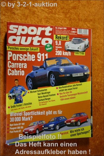 Sports car porsche 911 - 4/94,