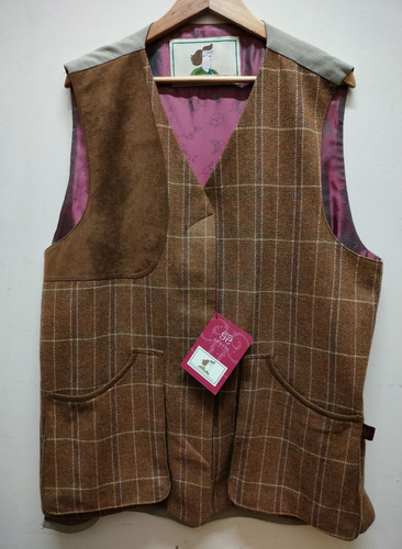 Mens brown tweed shooting vest - mens,