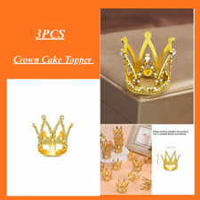 Mini Crown Cake Topper Hair Ornaments Cupcake Decorations For Women For Wedding