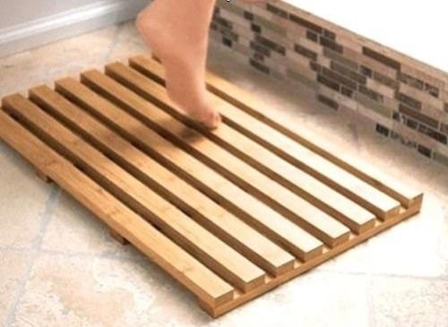 Bamboo wooden bath - bamboo, mat