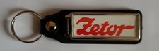 ZETOR TRACTOR LEATHER KEYRING - RED/WHITE