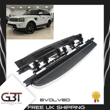 FOR RANGE ROVER SPORT L320 05-13 OE STYLE SIDE STEPS RUNNING BOARDS BLACK/SILVER