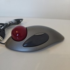 Logitech T-BC21 Wired USB Ergonomic Marble Track Ball Mouse Tested & Working