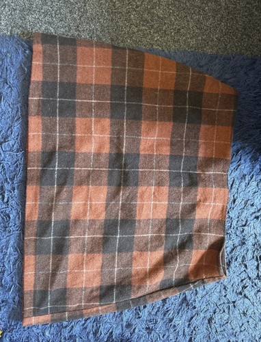 Women brown tartan skirt - brown,