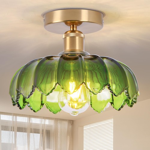 Vintage glass pendant - pendant, light
