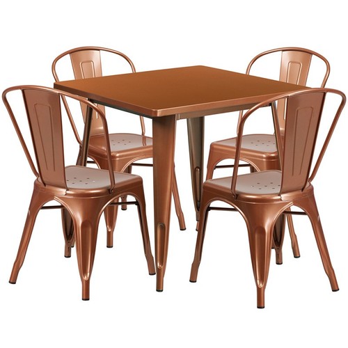 Tolix metal dining chairs - tolix,