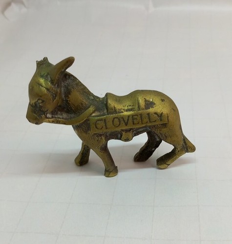 Clovelly solid brass donkey - brass,