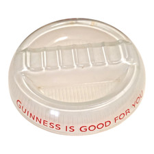 Guinness Is Good For You Glass Ashtray Frosted Pub Mancave