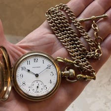 Waltham GP Pocket Watch & 42g RG Albert Chain - Serviced - Gordon Highlanders 