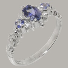 Solid 9ct White Gold Natural