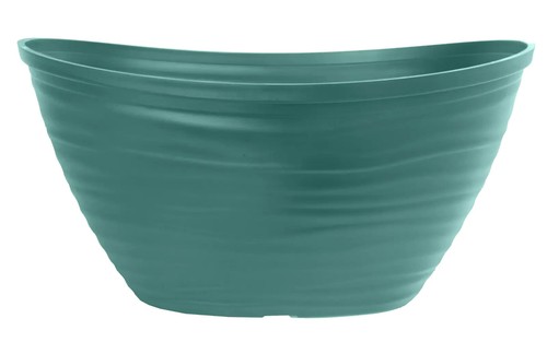 Teal oval plant pot litre - plant,