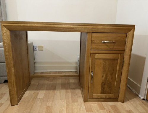 Solid oak computer desk - solid, with