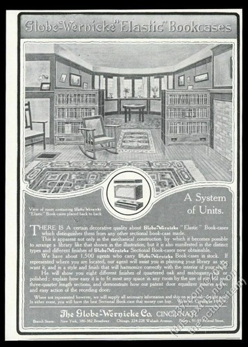 1907 globe wernicke bookcase - globe-wernicke,