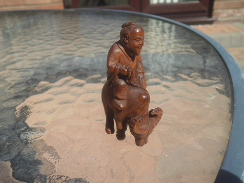Hand carved wood netsuke - carved,