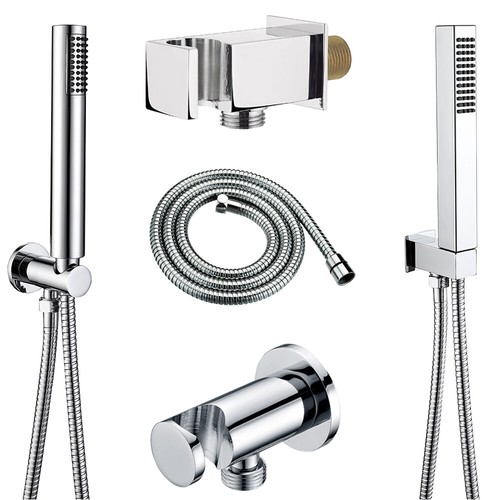 Chrome square round shower - square,