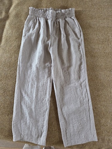 Cream casual trousers - casual, bimba