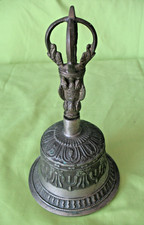 Large 8" old Tibetan Buddhist Sacred Meditation Prayer Ritual Bell Yoga etc