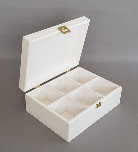 Wooden tea white - box, storage