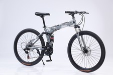 26 Inch Silver Foldable Bike