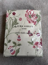 Laura Ashley Summer Palace Cranberry Pencil Pleat Curtains 64” x 72” 162 x 183cm