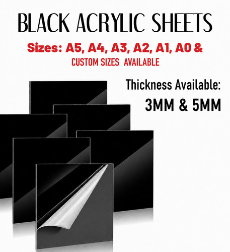 Black perspex acrylic sheet - acrylic,