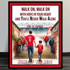 PERSONALISED LIVERPOOL FATHER & SON FOOTBALL FANS METAL BAR WALL SIGN RFS01