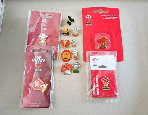 Various welsh rugby - pin, badges