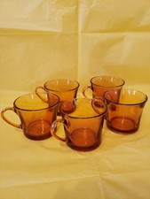 Vintage Lot Of 5 DURALEX Coffee/Tea Cups