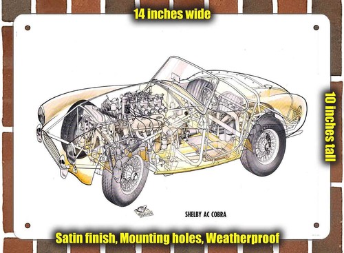 Metal sign 1962 shelby - metal,