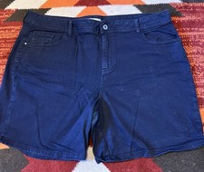TU Woman’s Dark Blue Denim Shorts In Size 18 Good Condition
