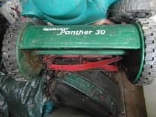 Qualcast lawnmower attachment, defunct, rusted, Panther.  Suitable for engineer.