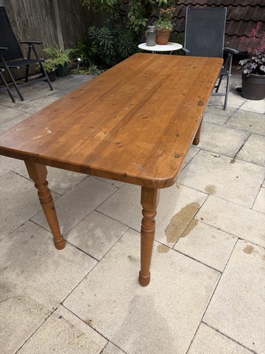 Vintage solid pine table - &, 6